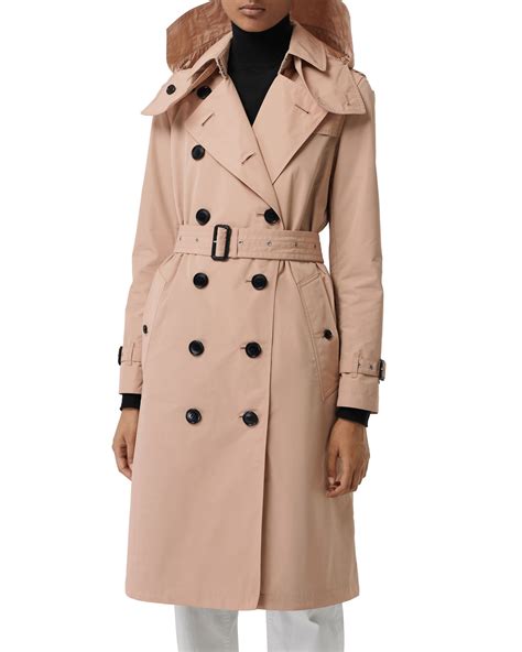 burberry taffeta trench coat with detachable hood|Burberry taffeta kensington.